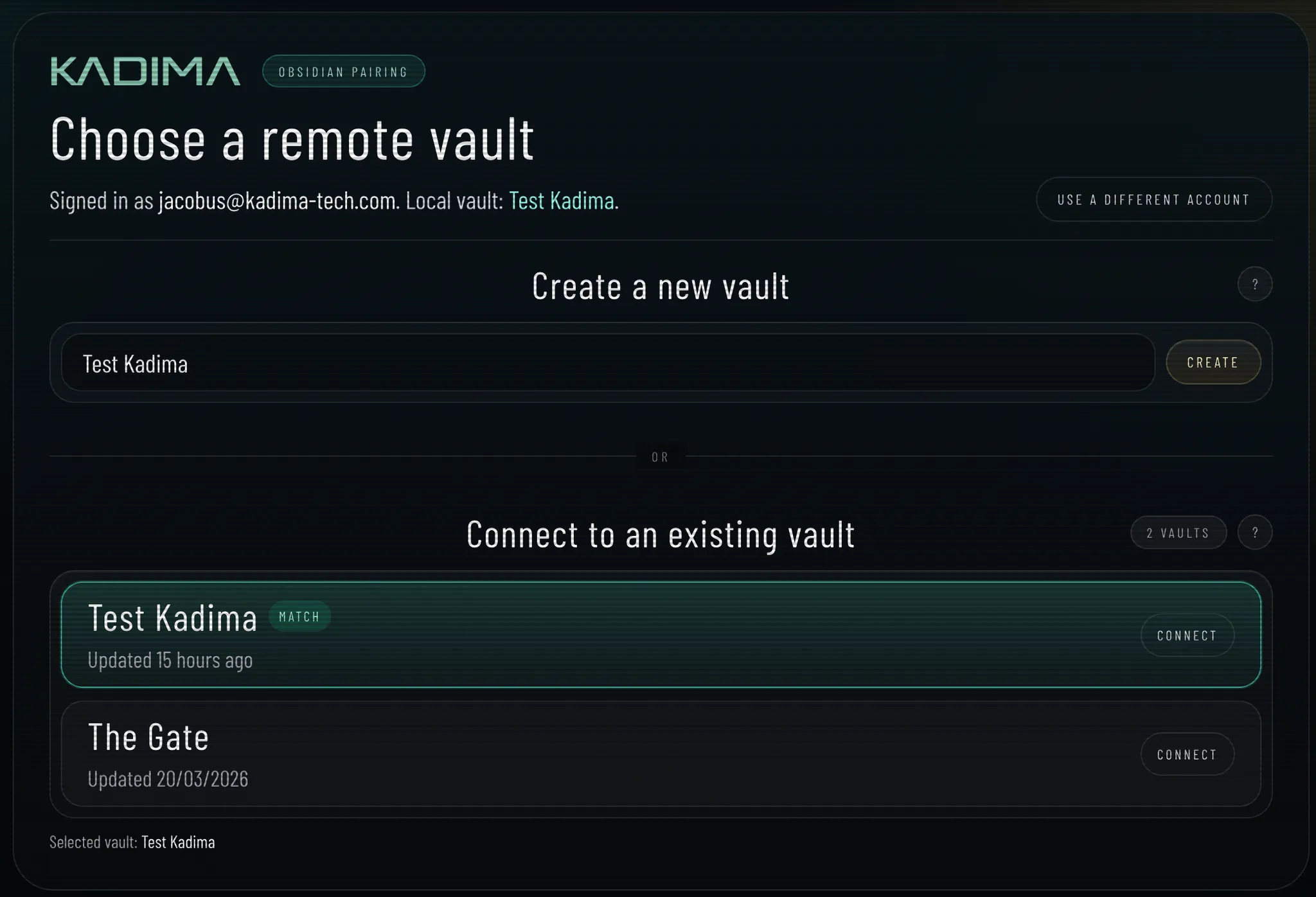 Kadima Sync screenshot
