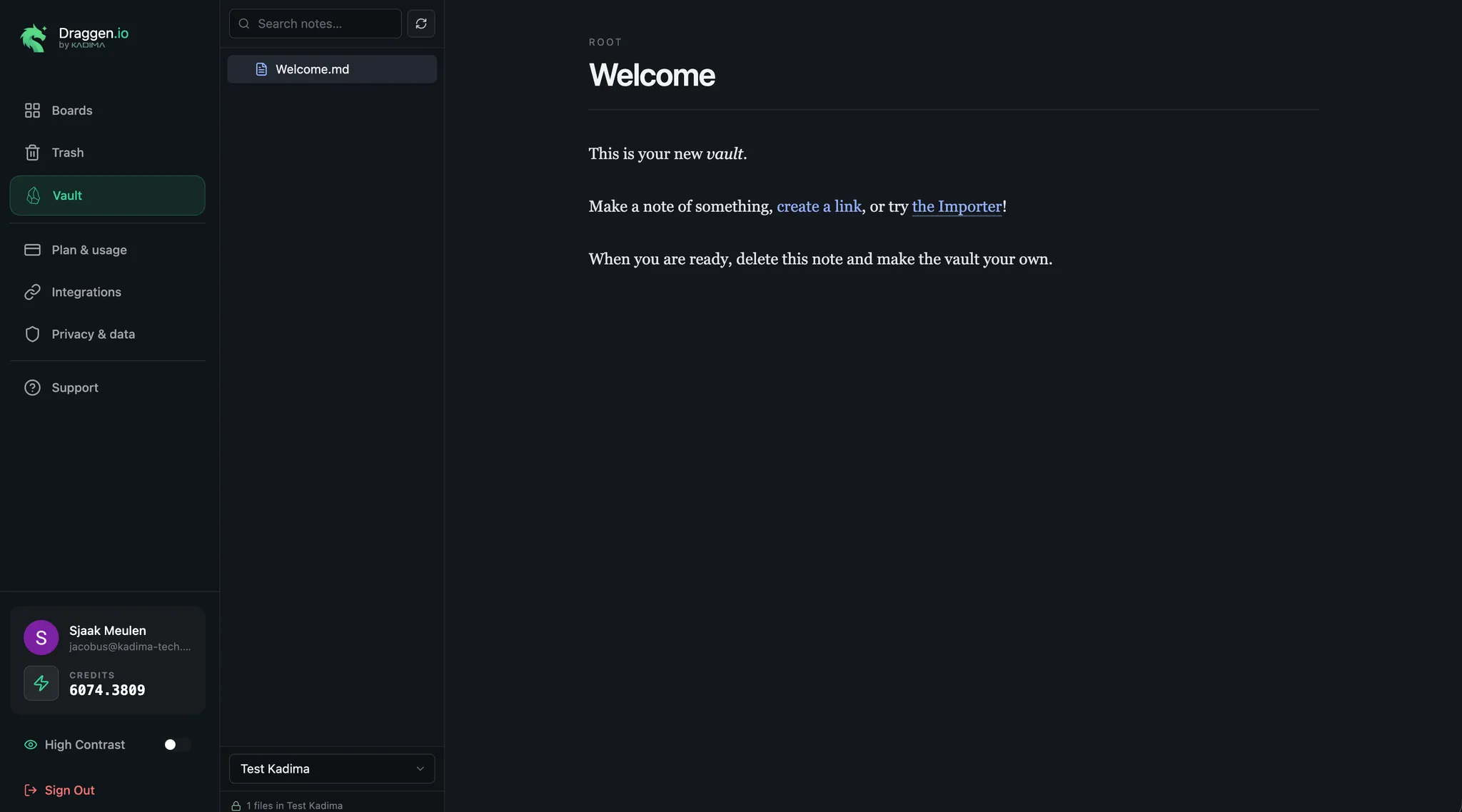 Kadima Sync screenshot