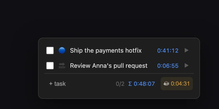 Always-on-Top Tasks screenshot