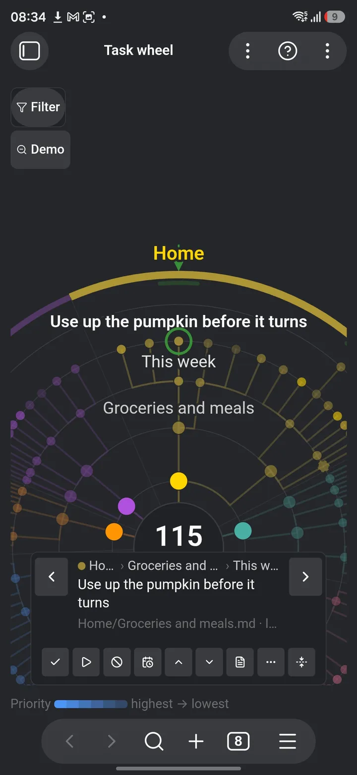 Task Wheel screenshot