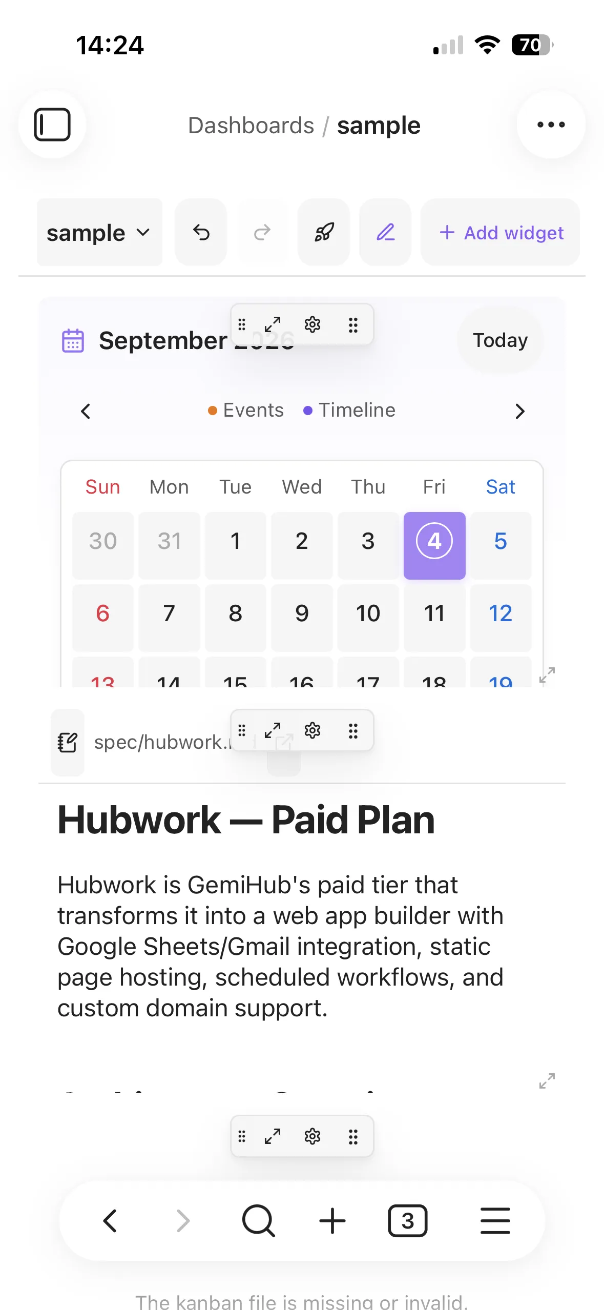 Dashboard Hub screenshot