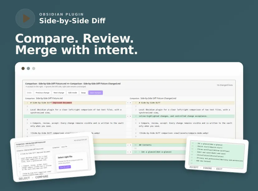 Side-by-Side Diff screenshot