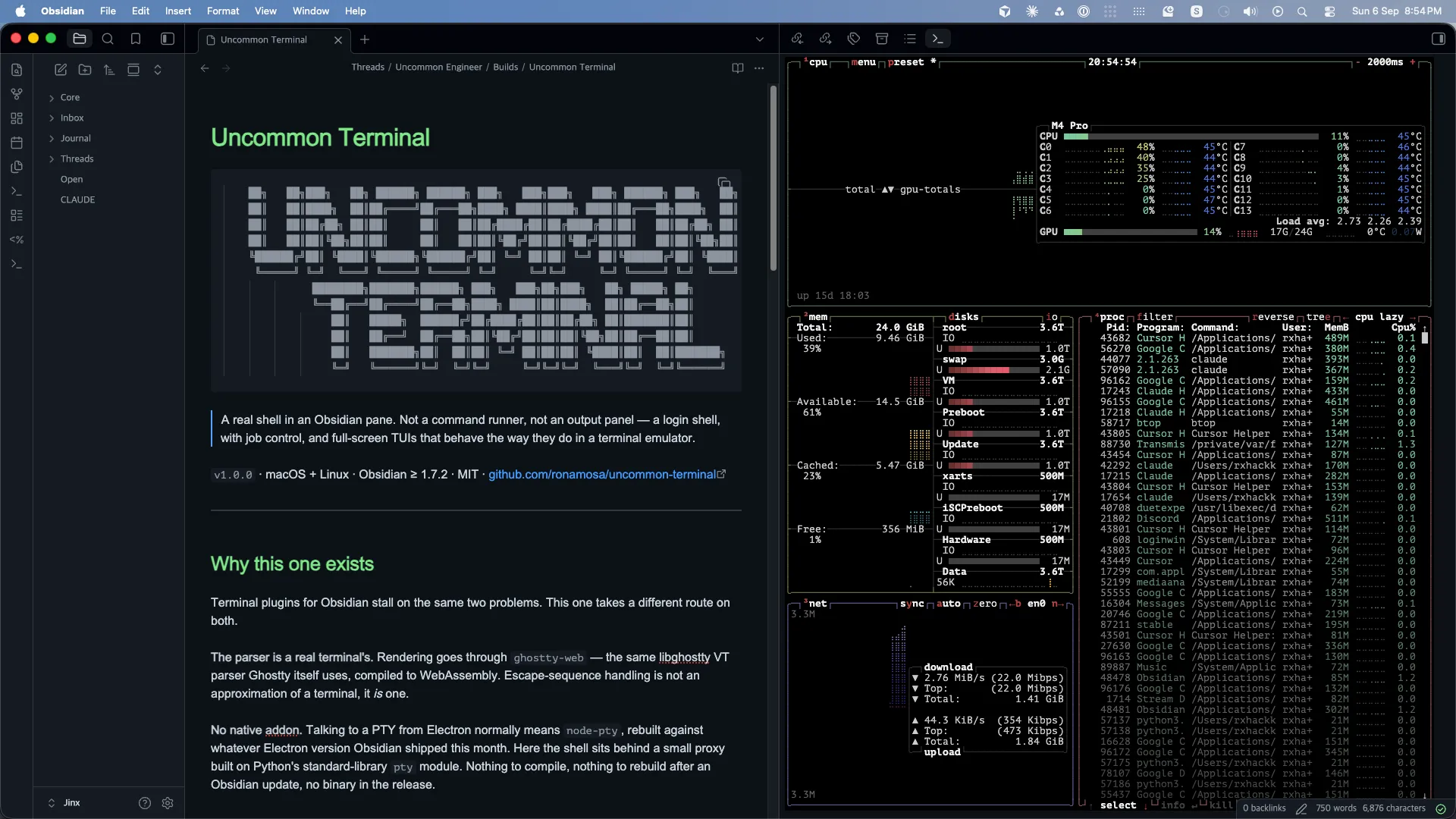Uncommon Terminal screenshot
