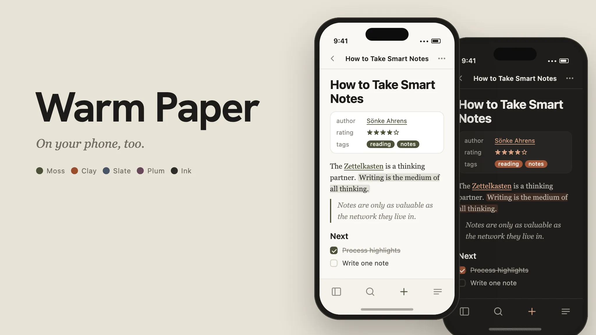Warm Paper screenshot
