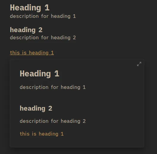 Markdown Heading Links screenshot
