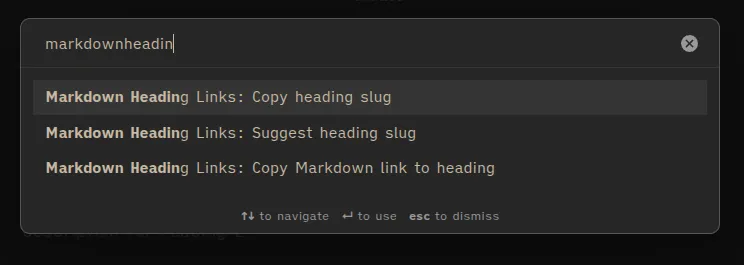 Markdown Heading Links screenshot