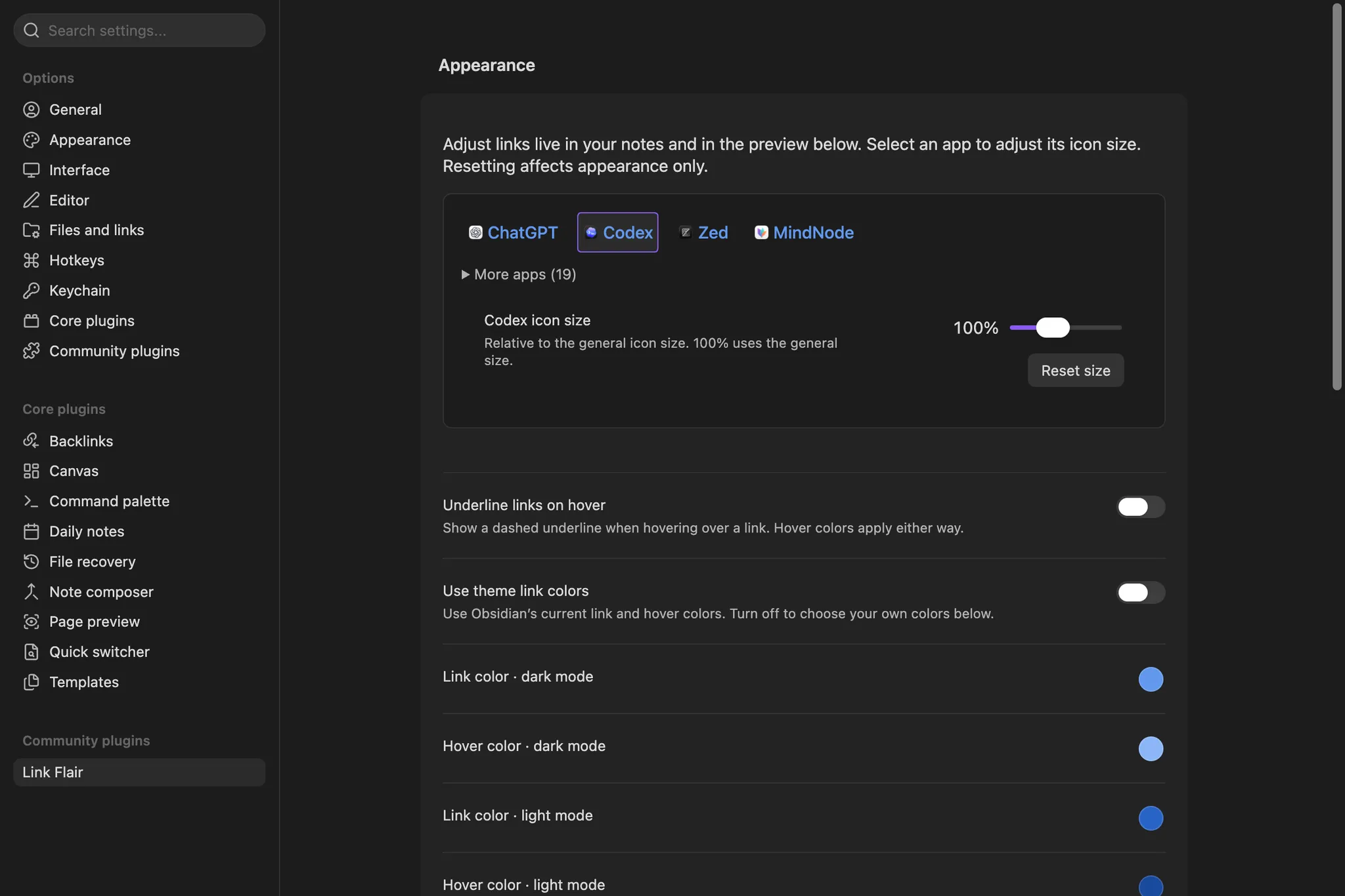 Link Flair screenshot
