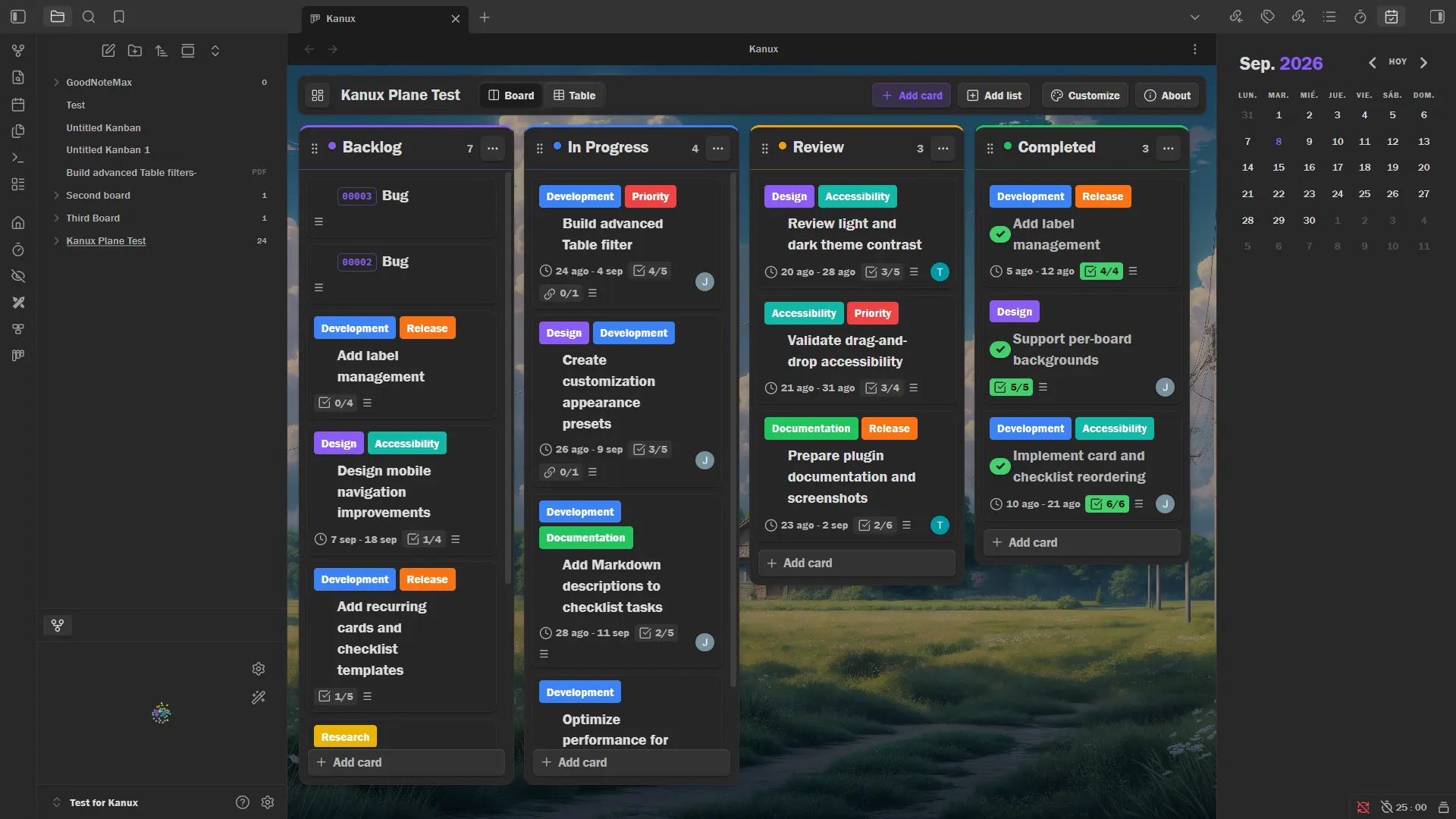 Kanux screenshot