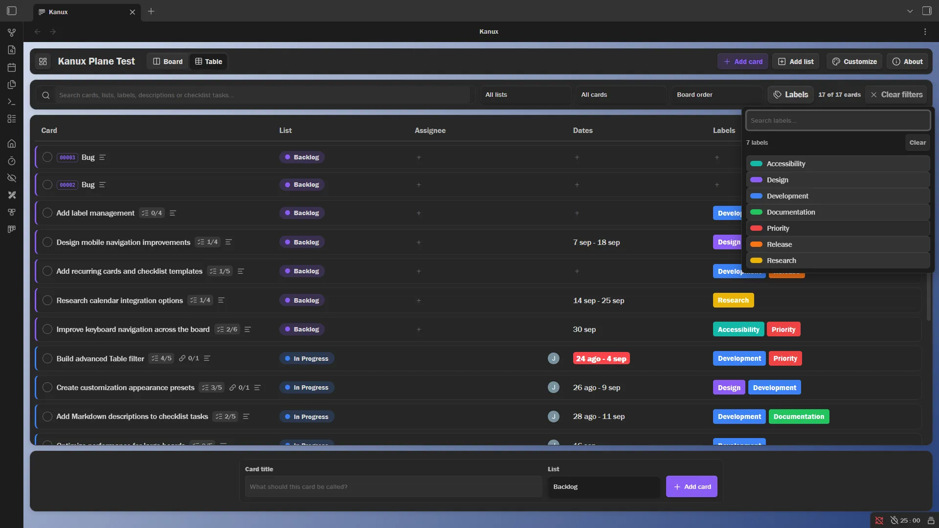 Kanux screenshot