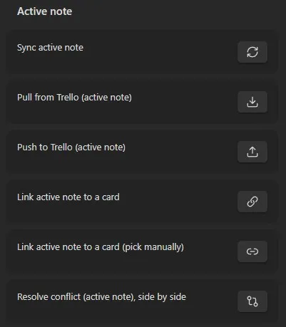 Trello Vault Sync screenshot