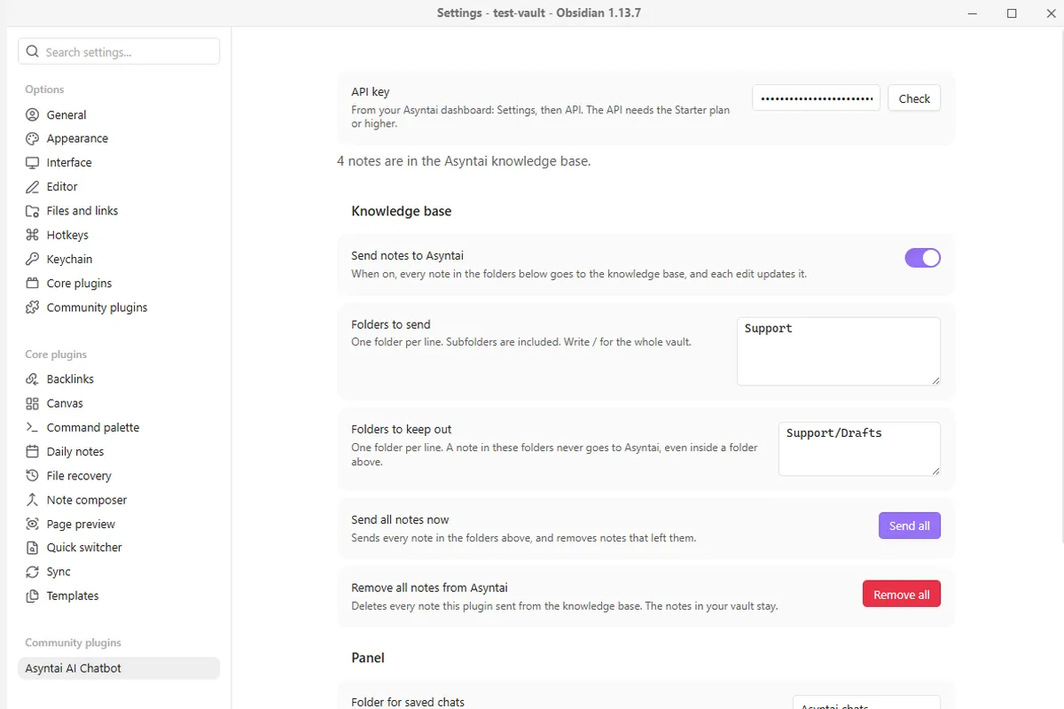Asyntai AI Chatbot screenshot