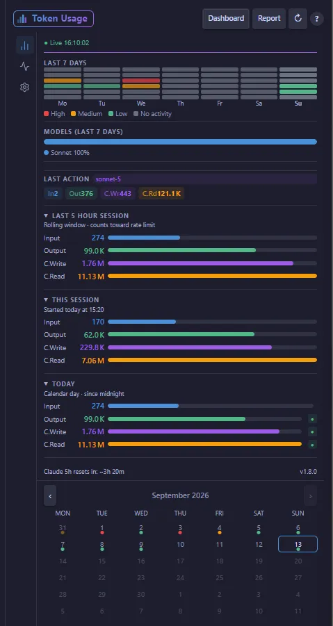Token Usage screenshot