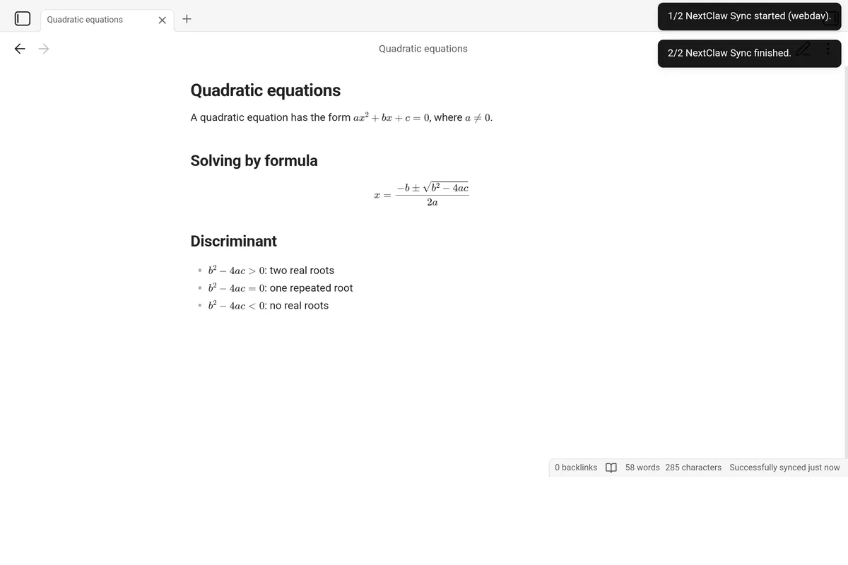 NextClaw Sync screenshot
