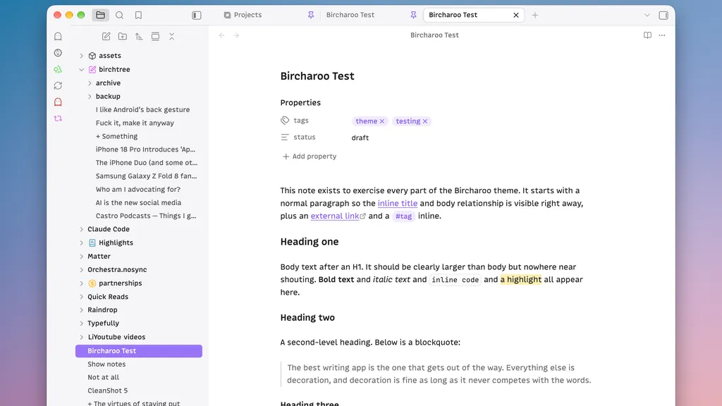 Bircharoo screenshot