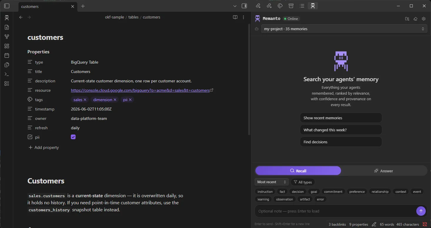 Memanto screenshot