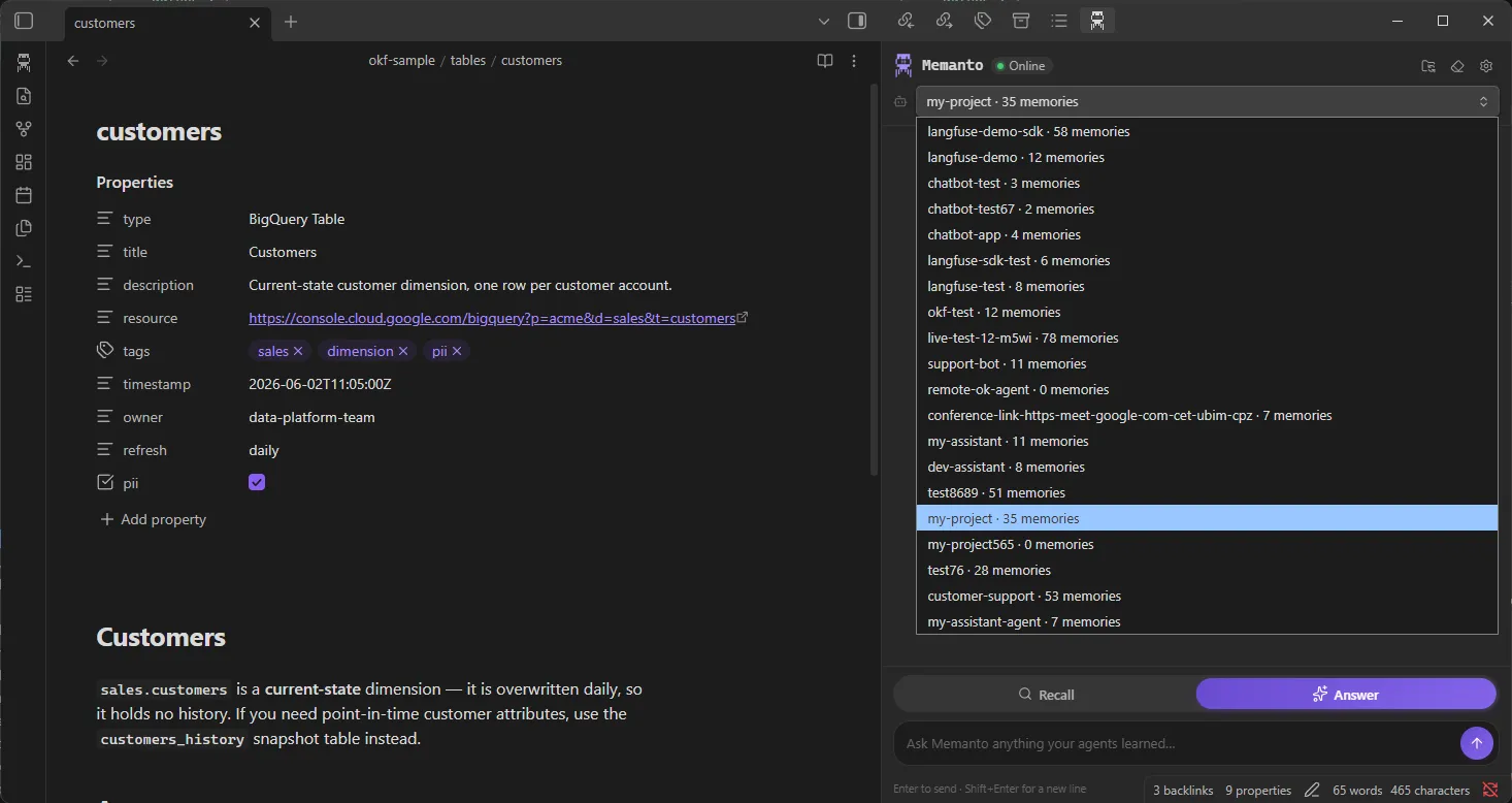 Memanto screenshot