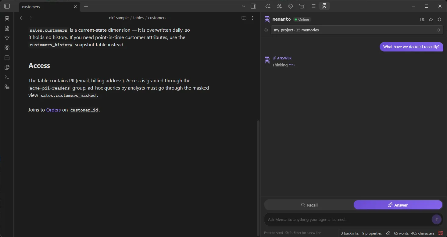 Memanto screenshot