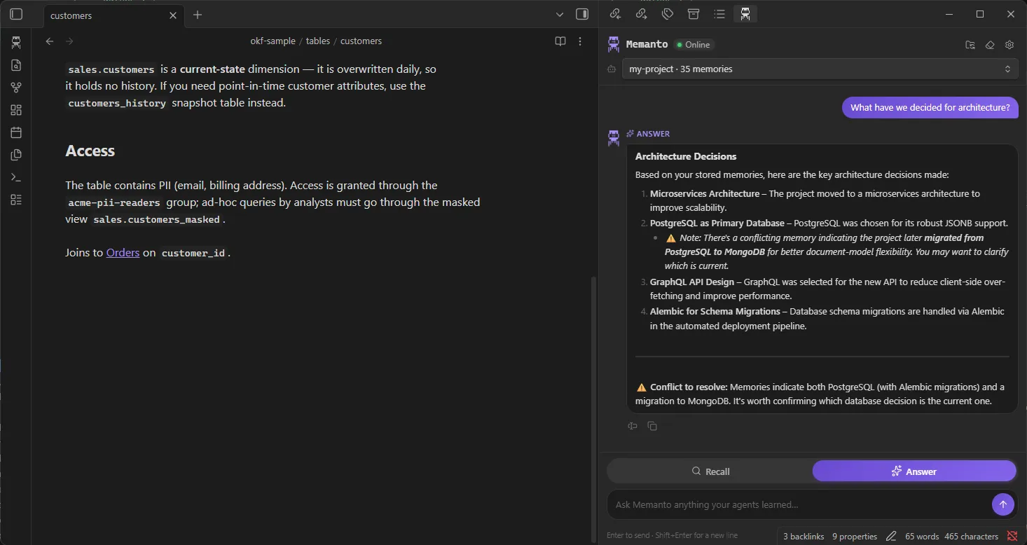 Memanto screenshot