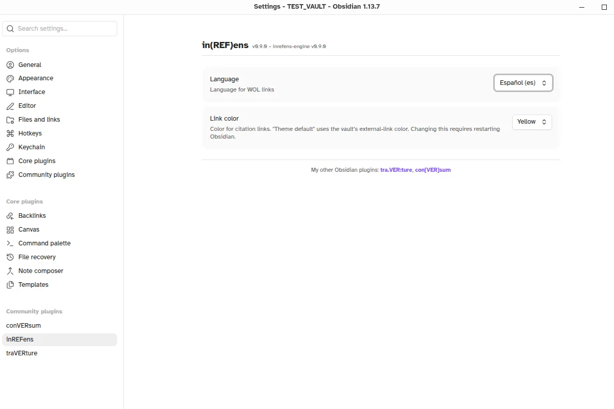 inREFens screenshot
