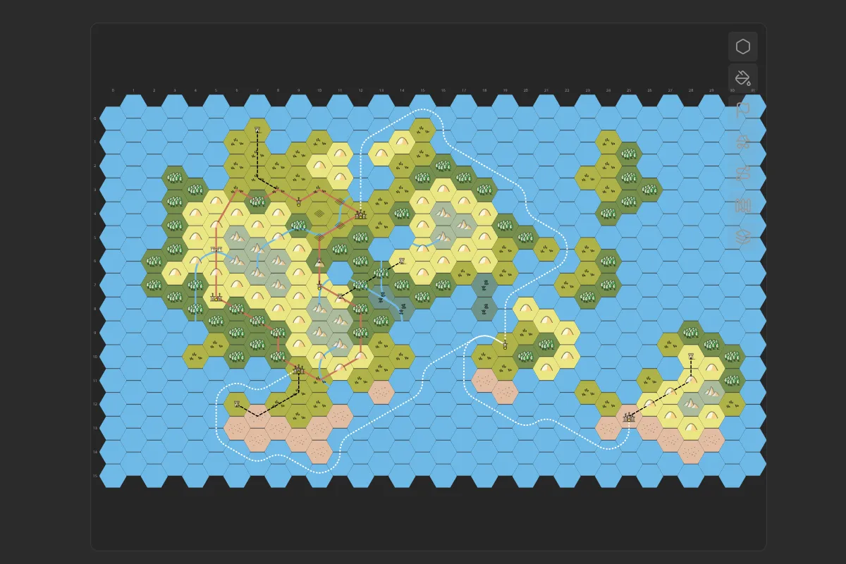 Hexcrawl screenshot