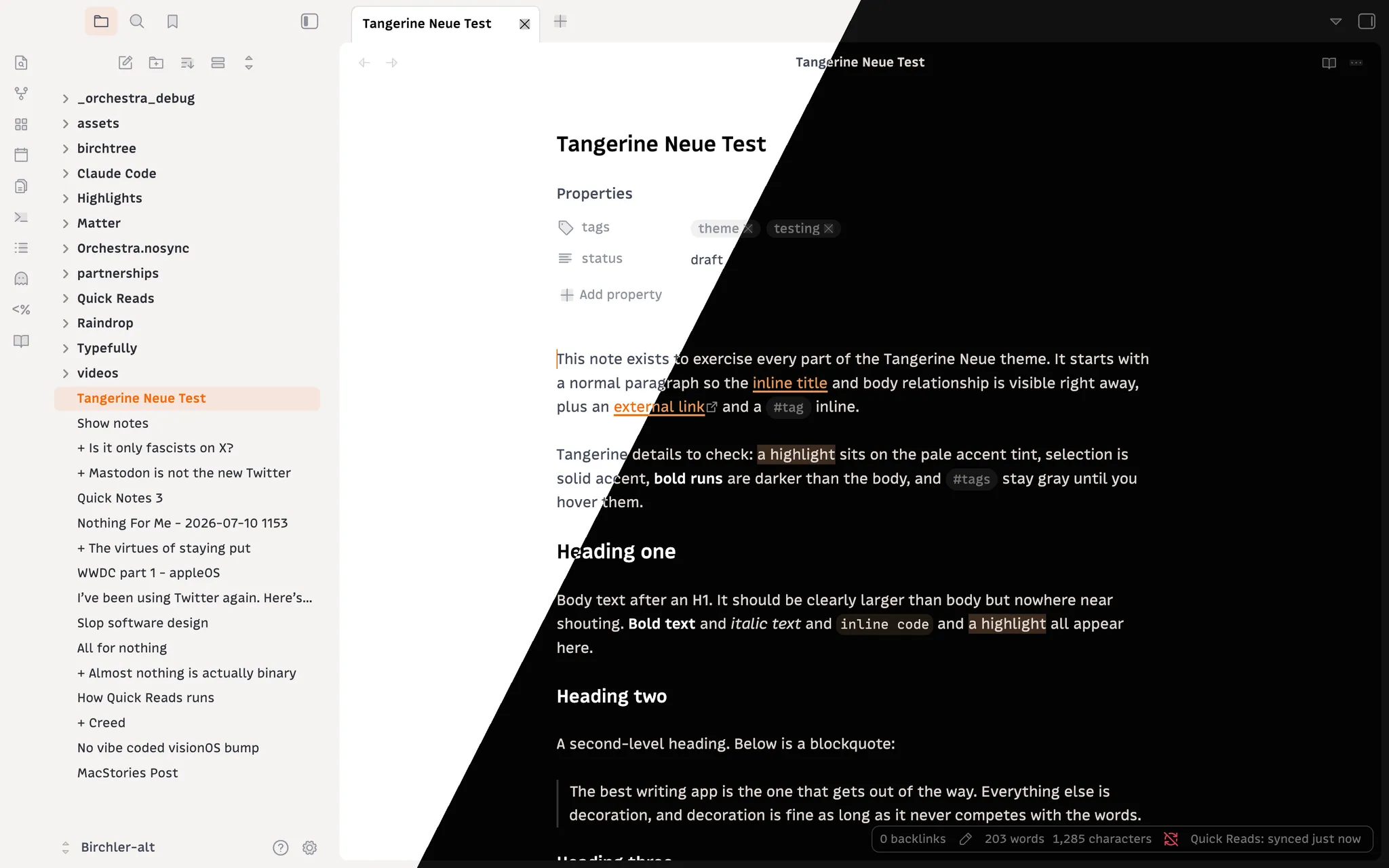 Tangerine Neue screenshot