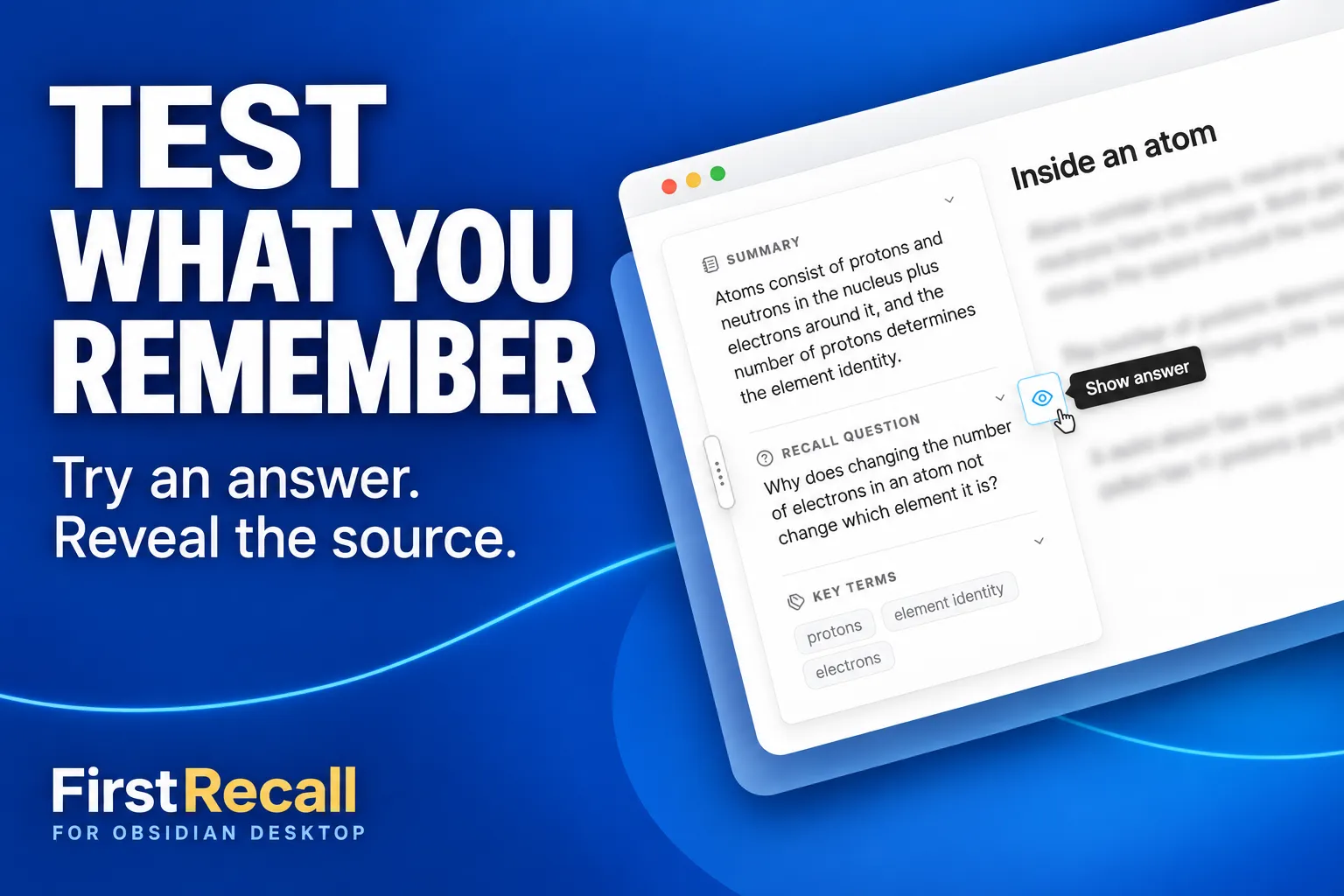 FirstRecall screenshot
