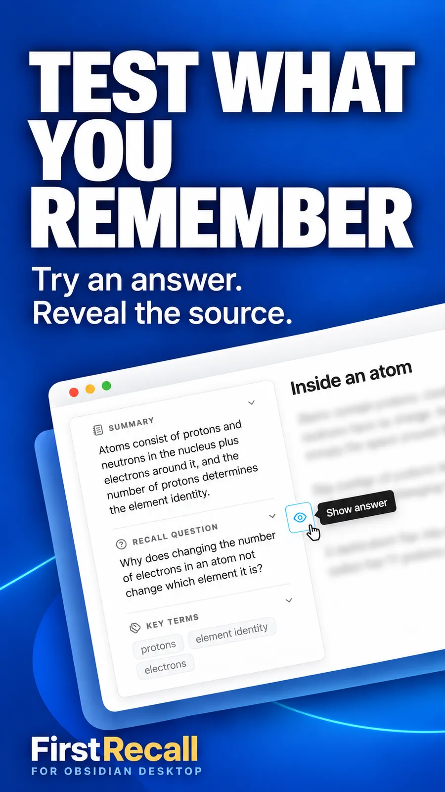 FirstRecall screenshot