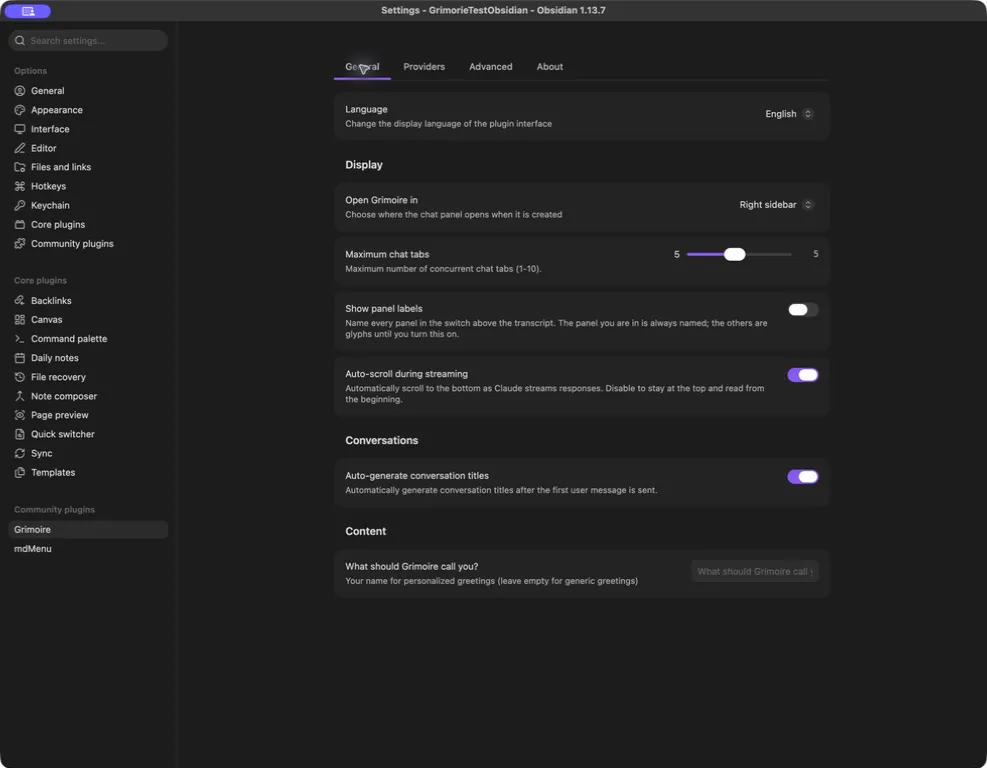Grimoire screenshot