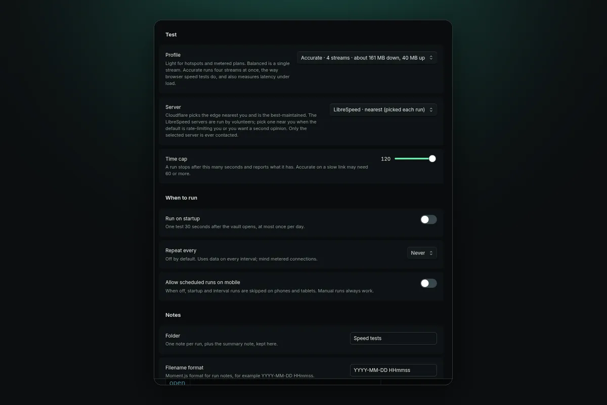 Speedlog screenshot