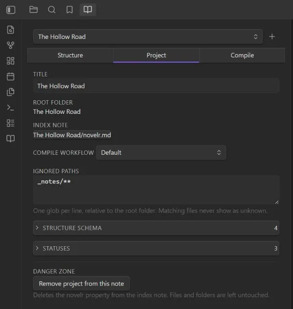 Novelr screenshot