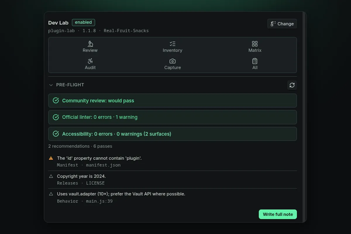 Dev Lab screenshot