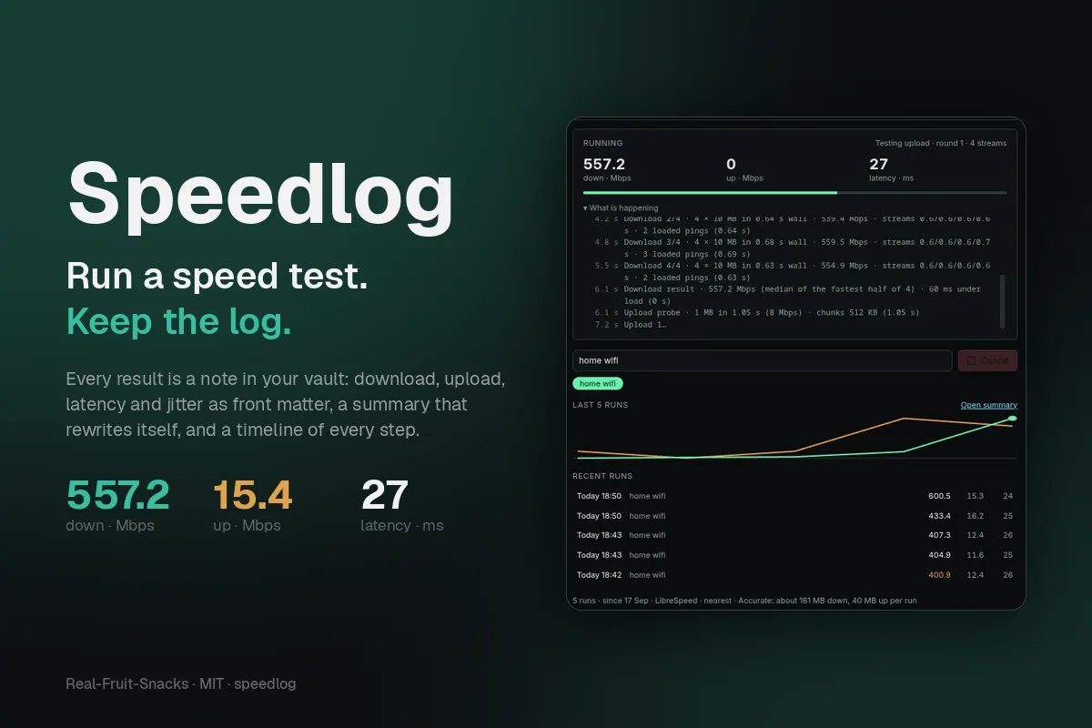 Speedlog screenshot
