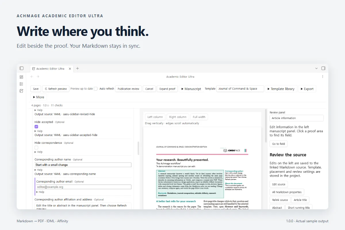 Achmage Academic Editor Ultra screenshot