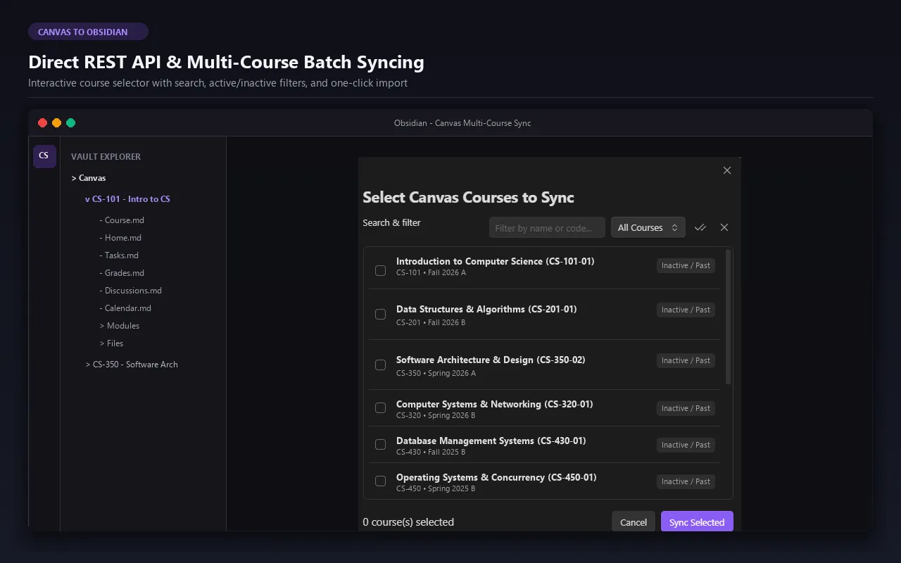 Canvas Sync Bridge screenshot