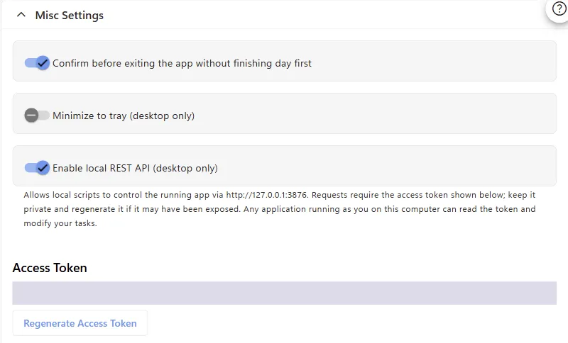 Notes to Actions screenshot
