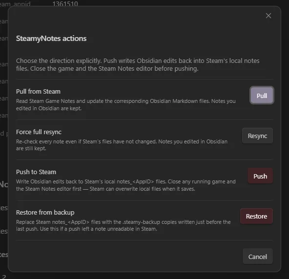 SteamyNotes screenshot