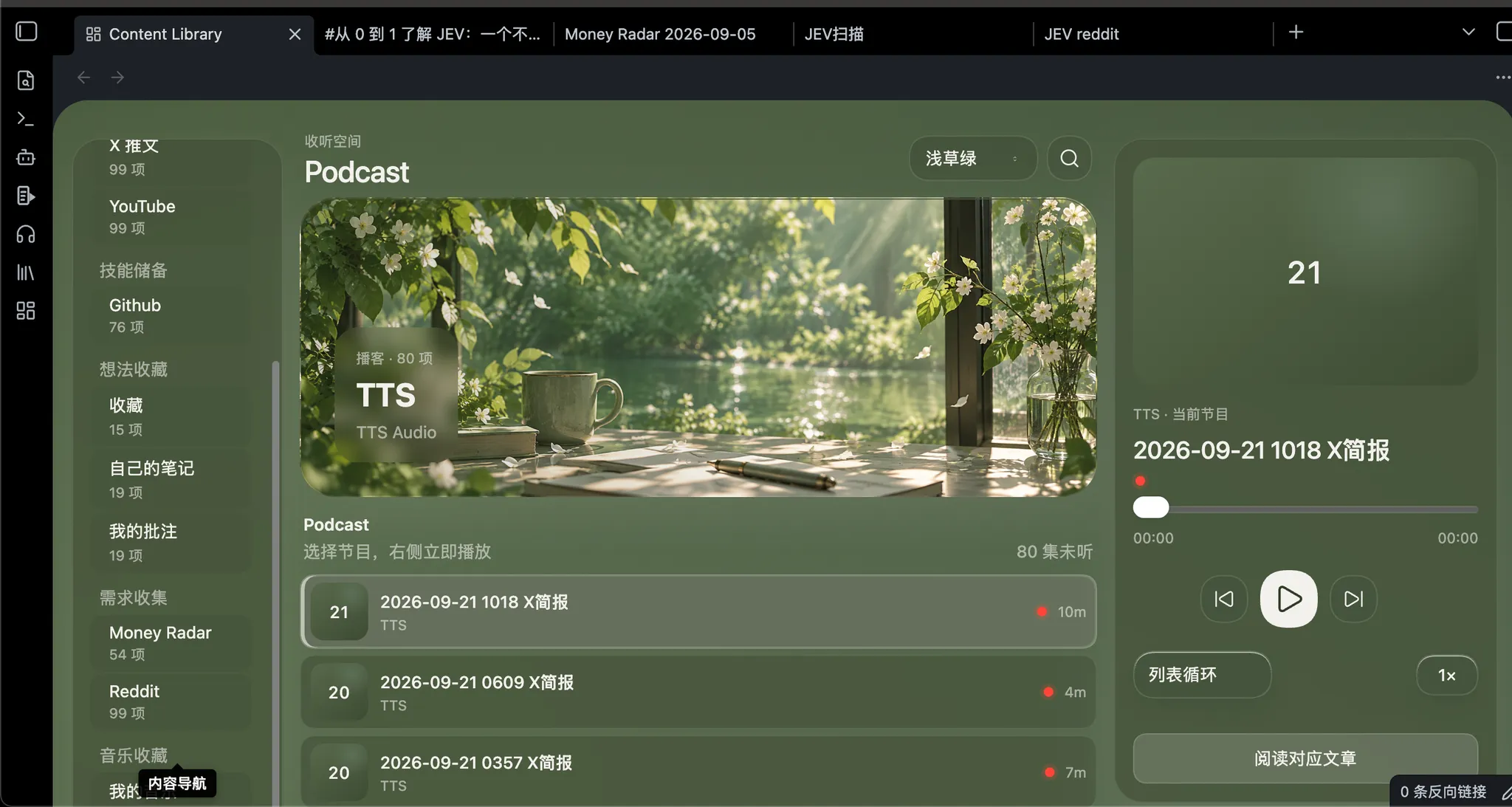 Content Library Dashboard screenshot