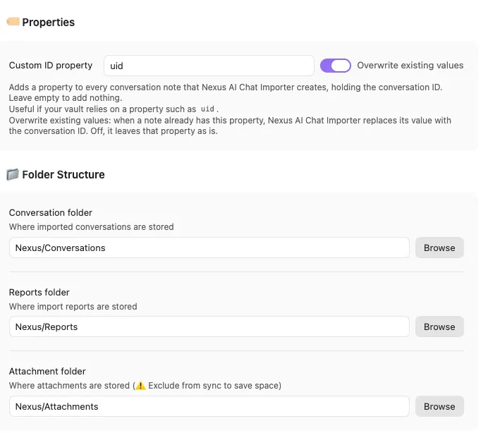 Nexus AI Chat Importer screenshot