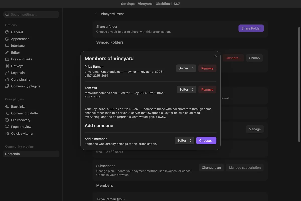 Nectenda screenshot