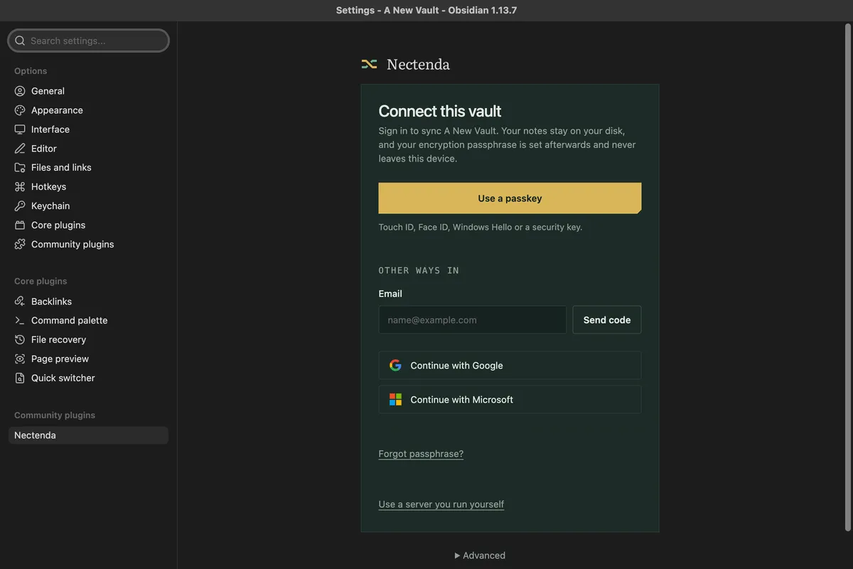 Nectenda screenshot