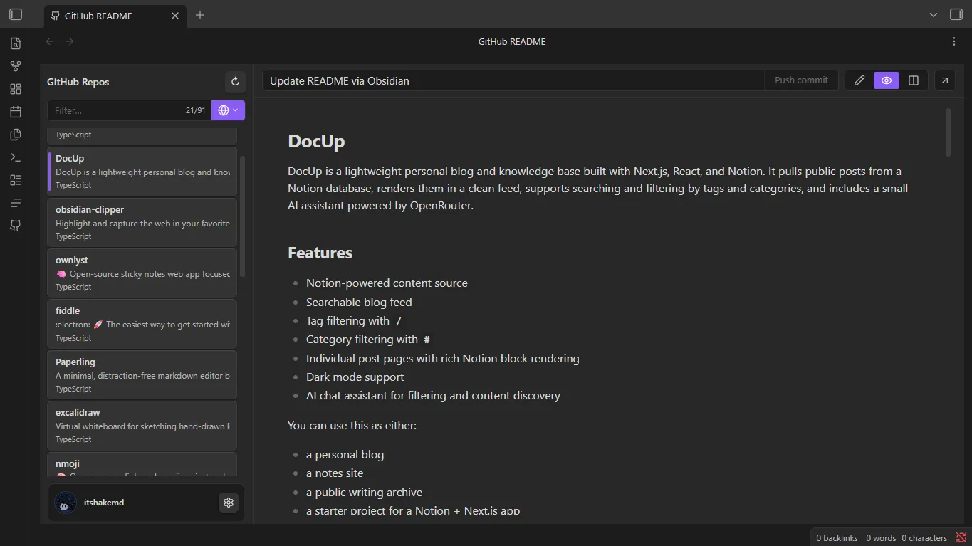 GitHub README screenshot