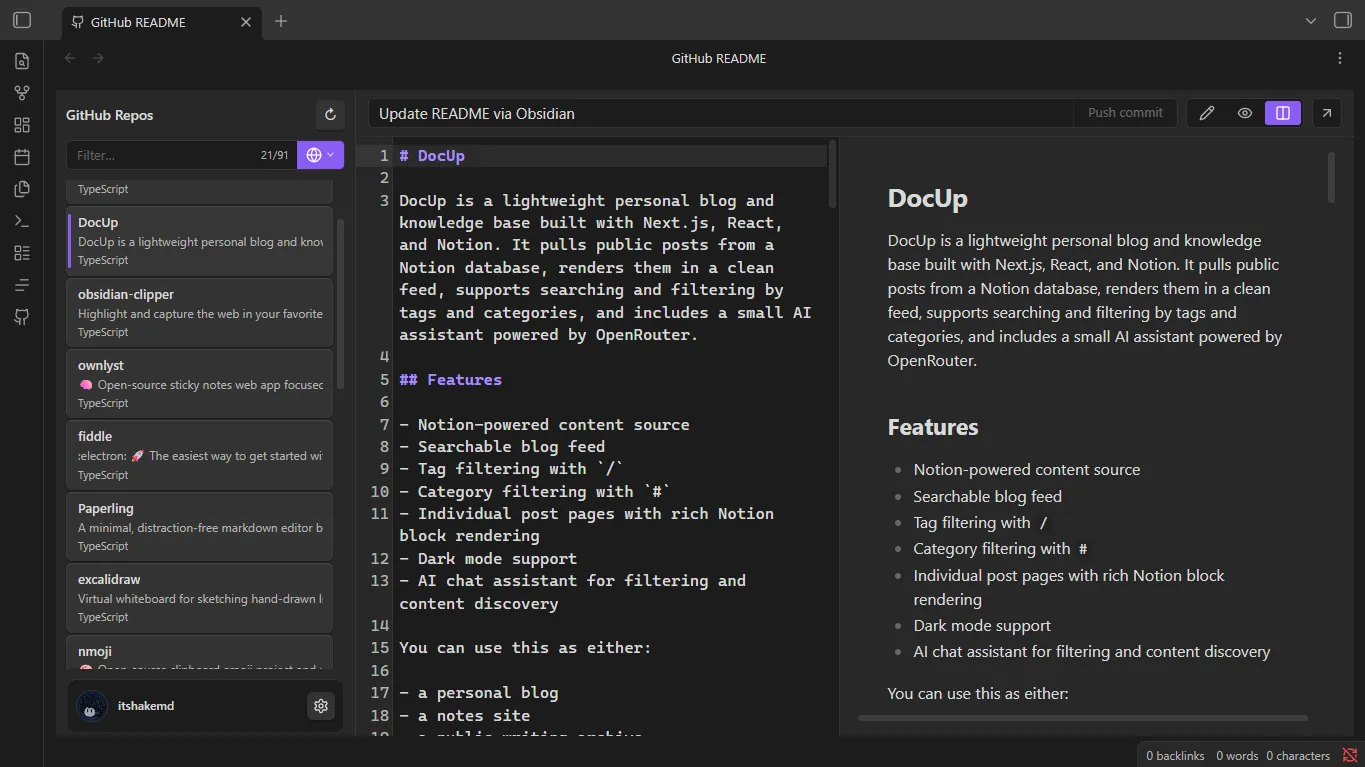 GitHub README screenshot