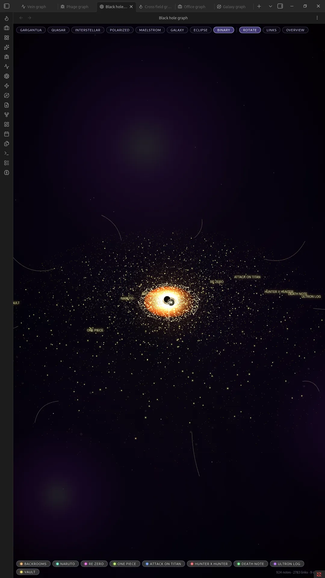 Black Hole Graph screenshot