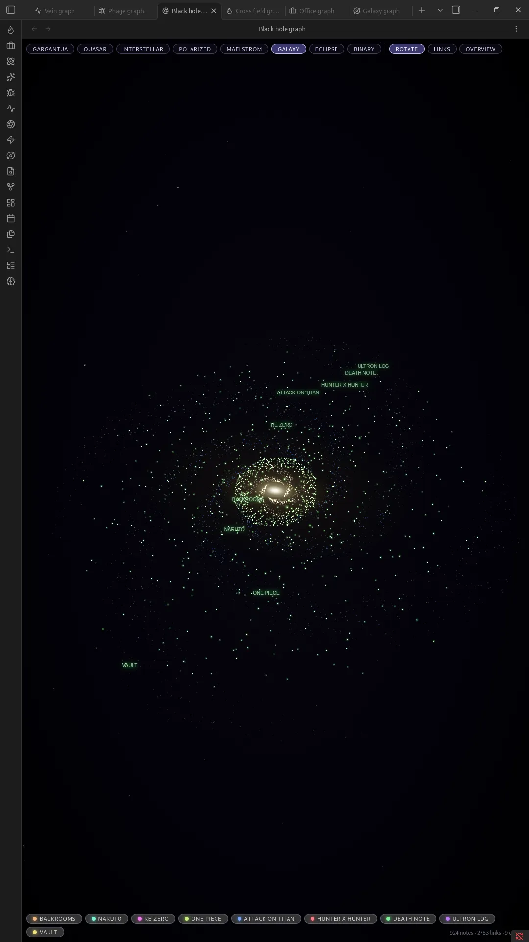 Black Hole Graph screenshot