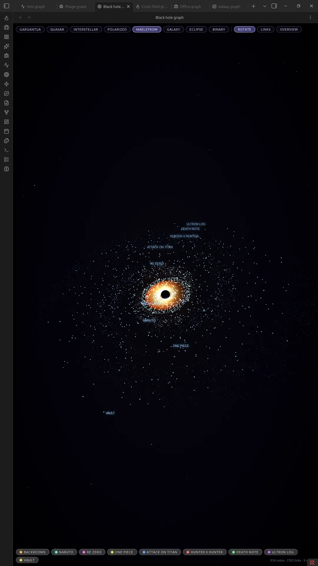 Black Hole Graph screenshot