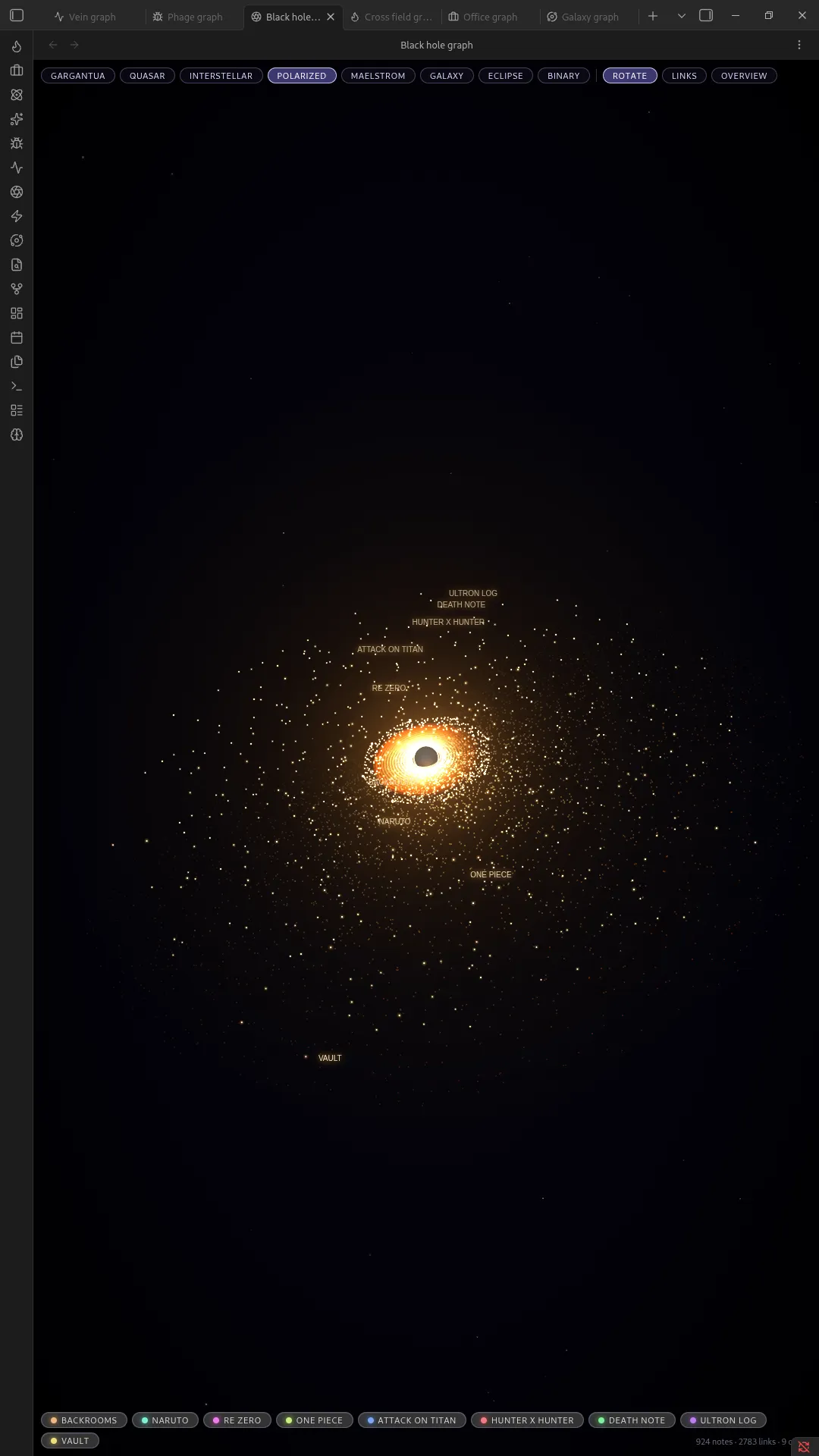 Black Hole Graph screenshot