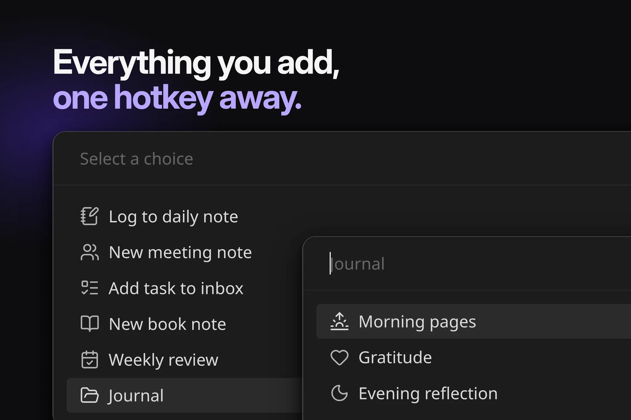 QuickAdd screenshot