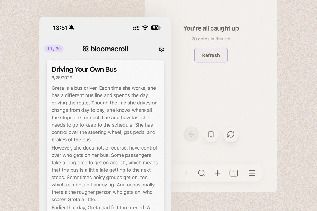 bloomscroll screenshot
