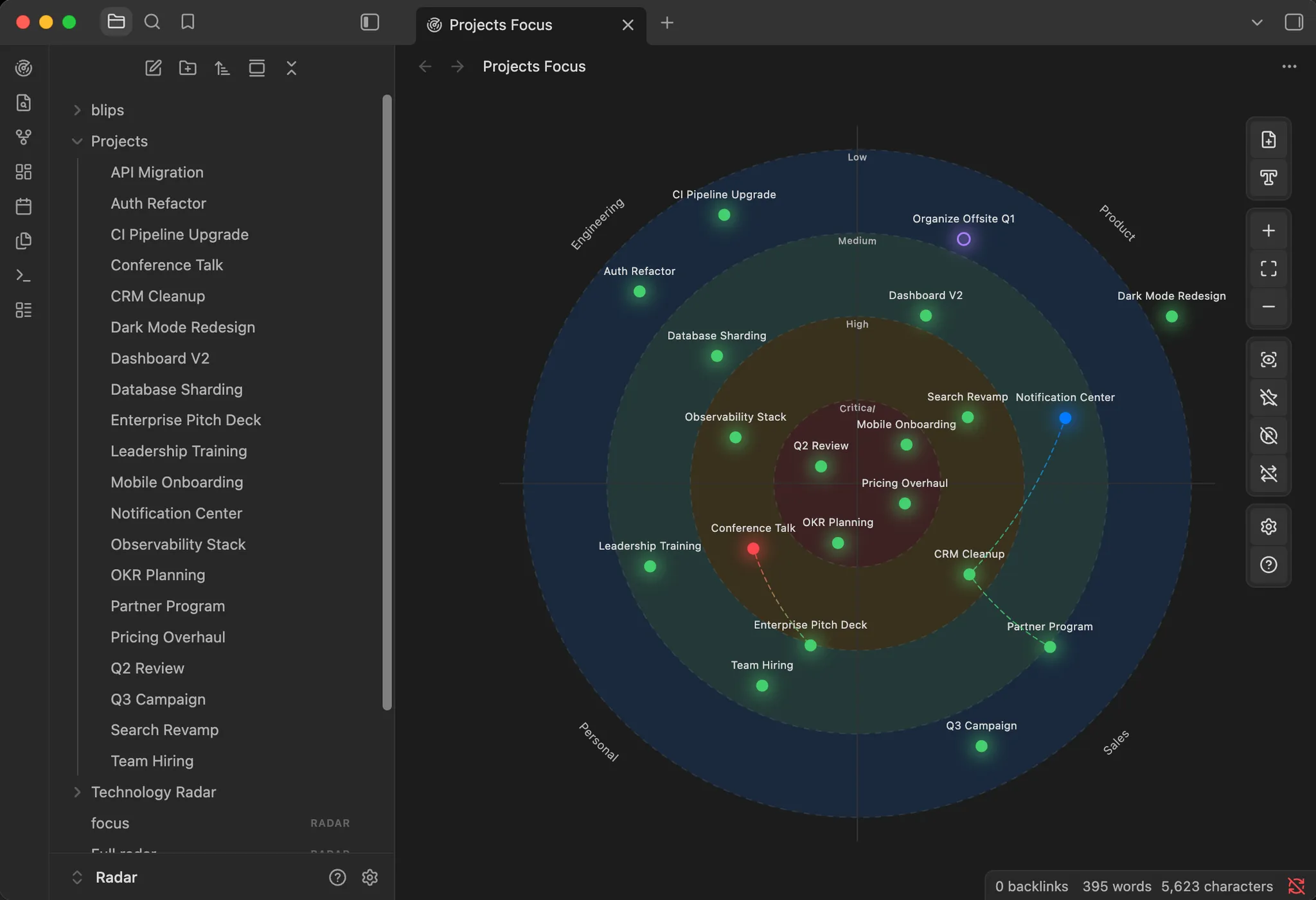 Radar screenshot