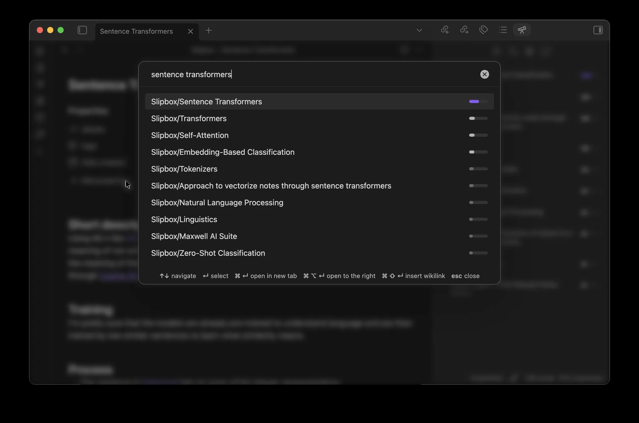 Similarity screenshot